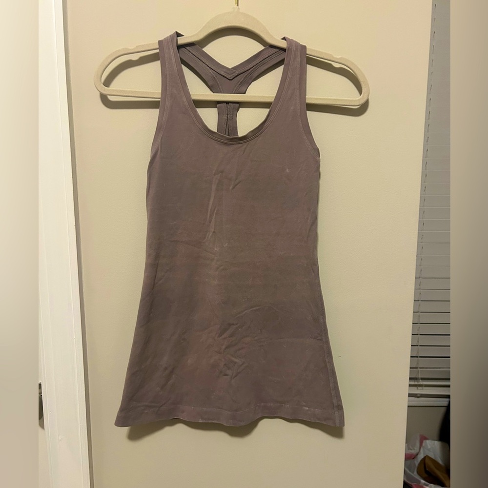 Lululemon purple distressed tank top